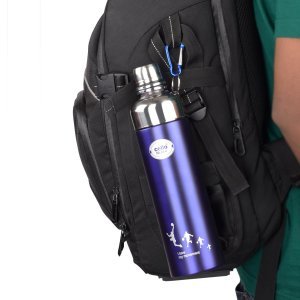 Cello Sleek Stainless Steel Double Walled Water Bottle, Hot and Cold, 800ml, Blue