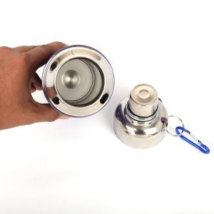 Cello Sleek Stainless Steel Double Walled Water Bottle, Hot and Cold, 600ml, Blue