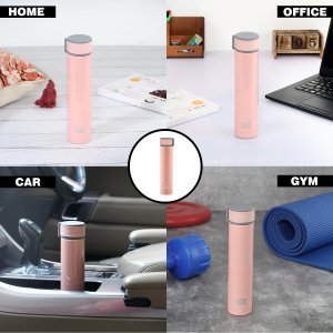 Cello iGo Stainless Steel Double Walled Insulated Flask | Leak Proof Flask for Beverages | Thermo Seal Technology | Ideal for Home, Travel, Office | 280ml