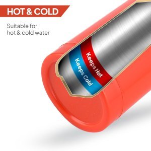 Cello Puro Steel-X Benz 600 Inner Steel Insulated Water Bottle 600 ml, | ISI Certified | BPA Free, Leakproof | Sturdy & Durable | Ideal for Office, College, Gym, Cycling, Camping & Outdoor Sports