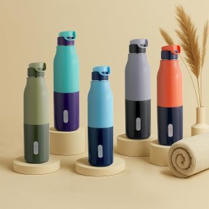 Cello Puro Steel-X Felix 900 Inner Steel Insulated Water Bottle 900ml, Felix Green | ISI Certified | PU Insulated | BPA Free, Leakproof | Insulated Cold Water Bottle for Office, School, Cycling, Gym | Colour May Vary